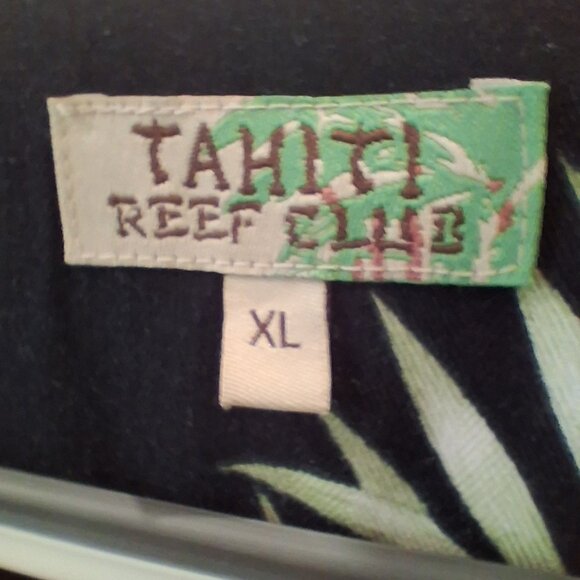 Tahiti Reef Club Vintage Hawaiian Tropical Jacket and Double Slit Dress Set - Picture 8 of 11